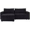 Ecksofa Dallas - Schwarz, MODERN, Holz/Kunststoff (173/258cm)