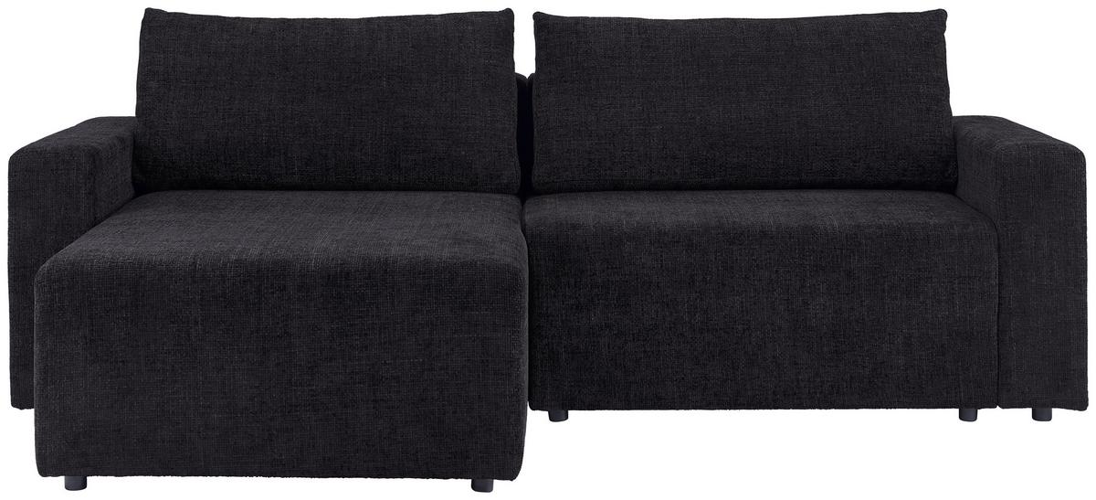 Ecksofa Dallas - Schwarz, MODERN, Holz/Kunststoff (173/258cm)