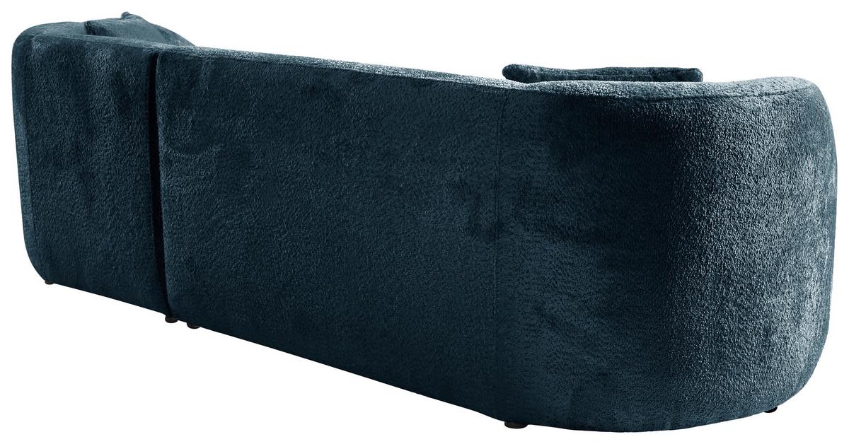 Ecksofa Flick Blau/Schwarz, 264 cm - Blau/Schwarz, Design, Textil (264/143cm) - MID.YOU