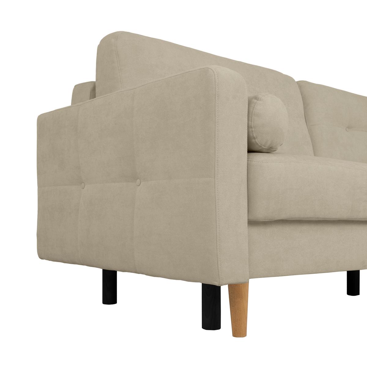 Schlafsofa Noret, Taupe B: 222 Cm - Taupe/Buchefarben, Design, Textil (222/93/99cm) - MID.YOU