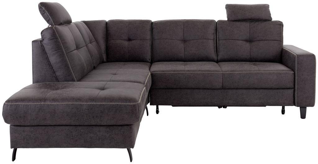 Rohová sedačka VARESE, ľavá, antracitová