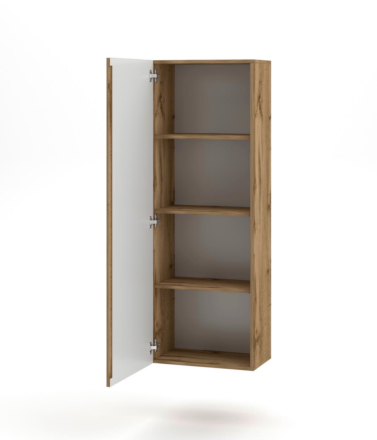 Vitrine Wandschrank Vivien 08 - Eiche Wotan, Design, Holzwerkstoff (40/140/30cm) - Livetastic