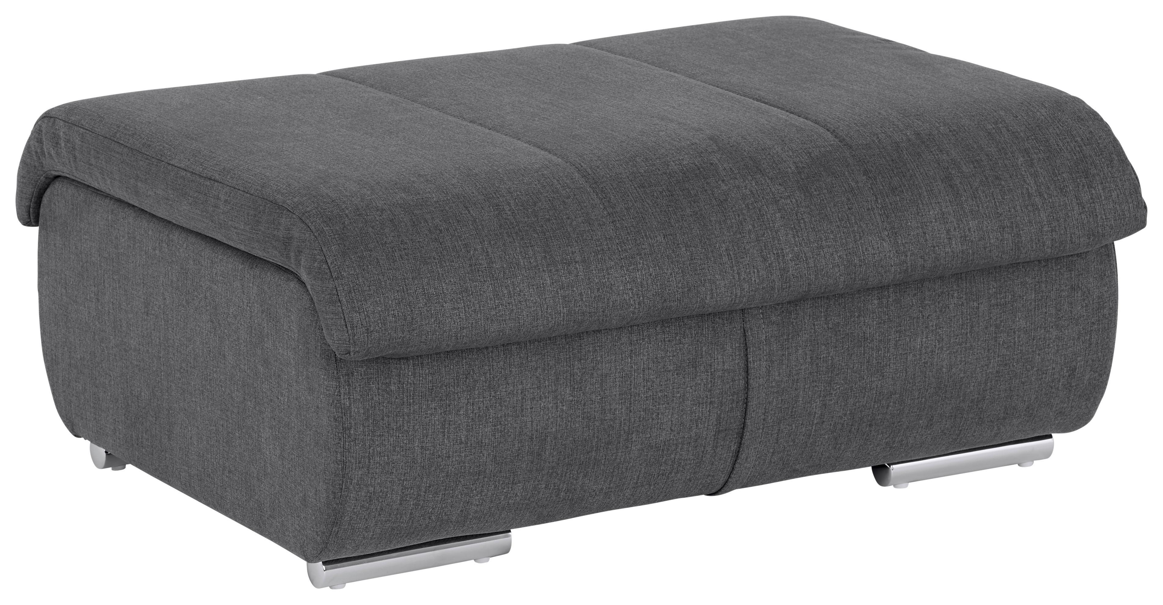 Hocker Multi - Chromfarben/Dunkelgrau, MODERN, Textil (100/43cm) - Luca Bessoni