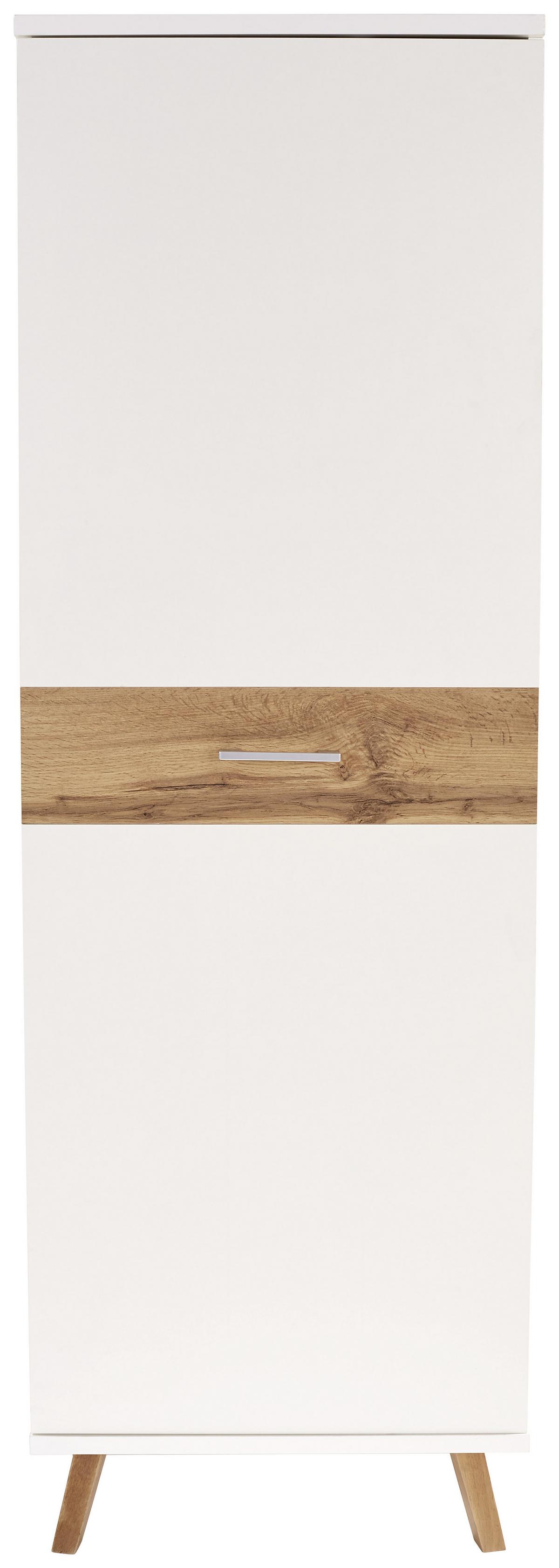 Garderobenschrank Rivoli Weiß/Eiche Dekor B: 60 cm - Eichefarben/Weiß, MODERN, Holzwerkstoff (60/180/35,5cm)