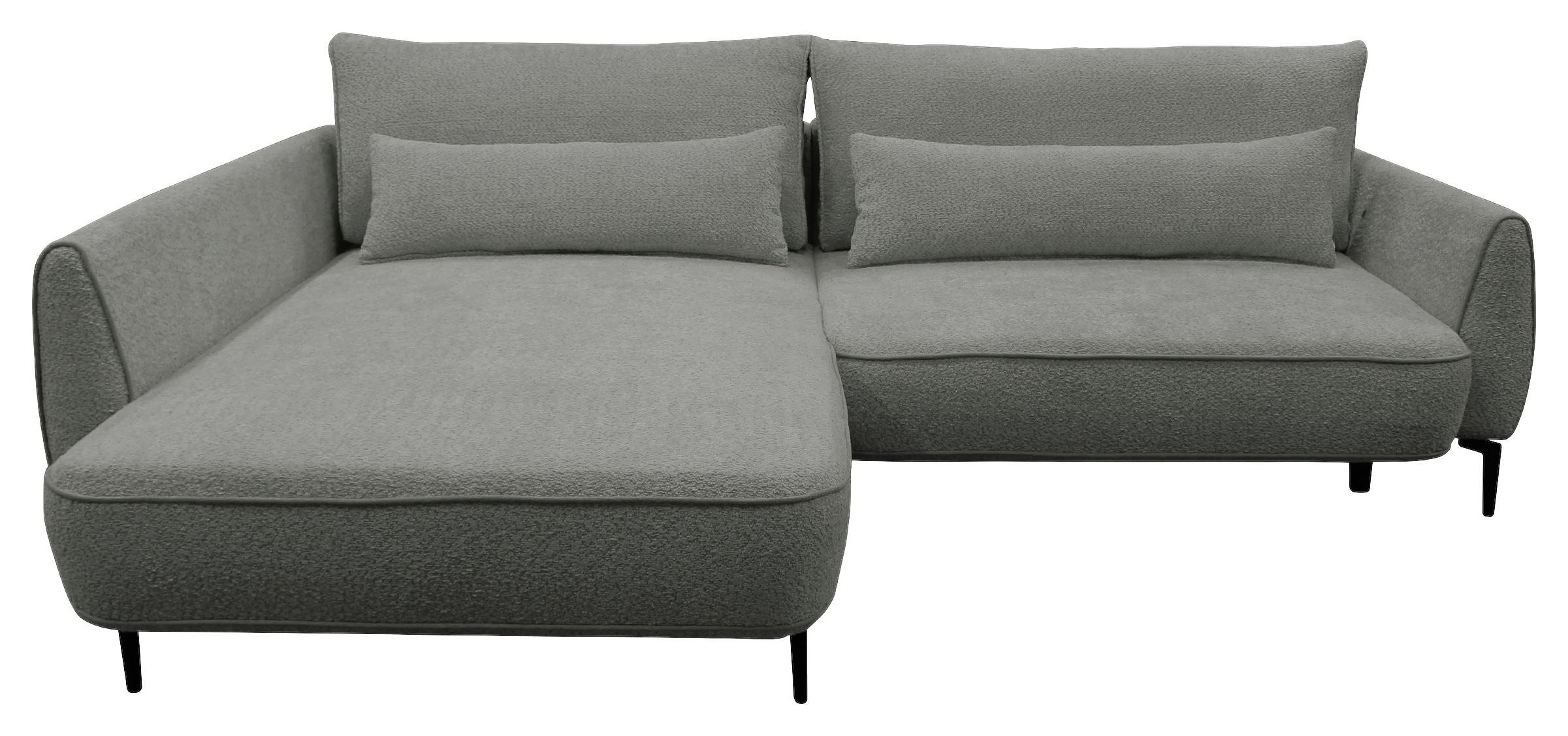 Ecksofa Abriamo Grau 204x273 cm - Creme/Schwarz, Design, Textil (204/273cm) - MID.YOU