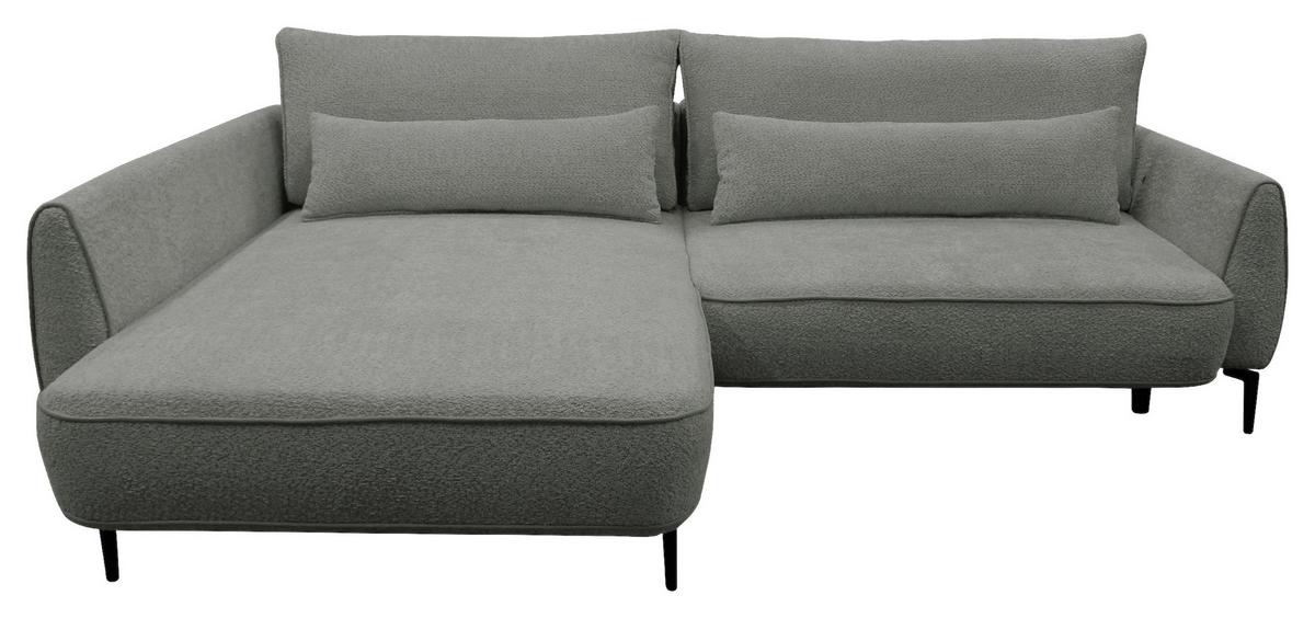 Ecksofa Abriamo Grau 204x273 cm - Creme/Schwarz, Design, Textil (204/273cm) - MID.YOU