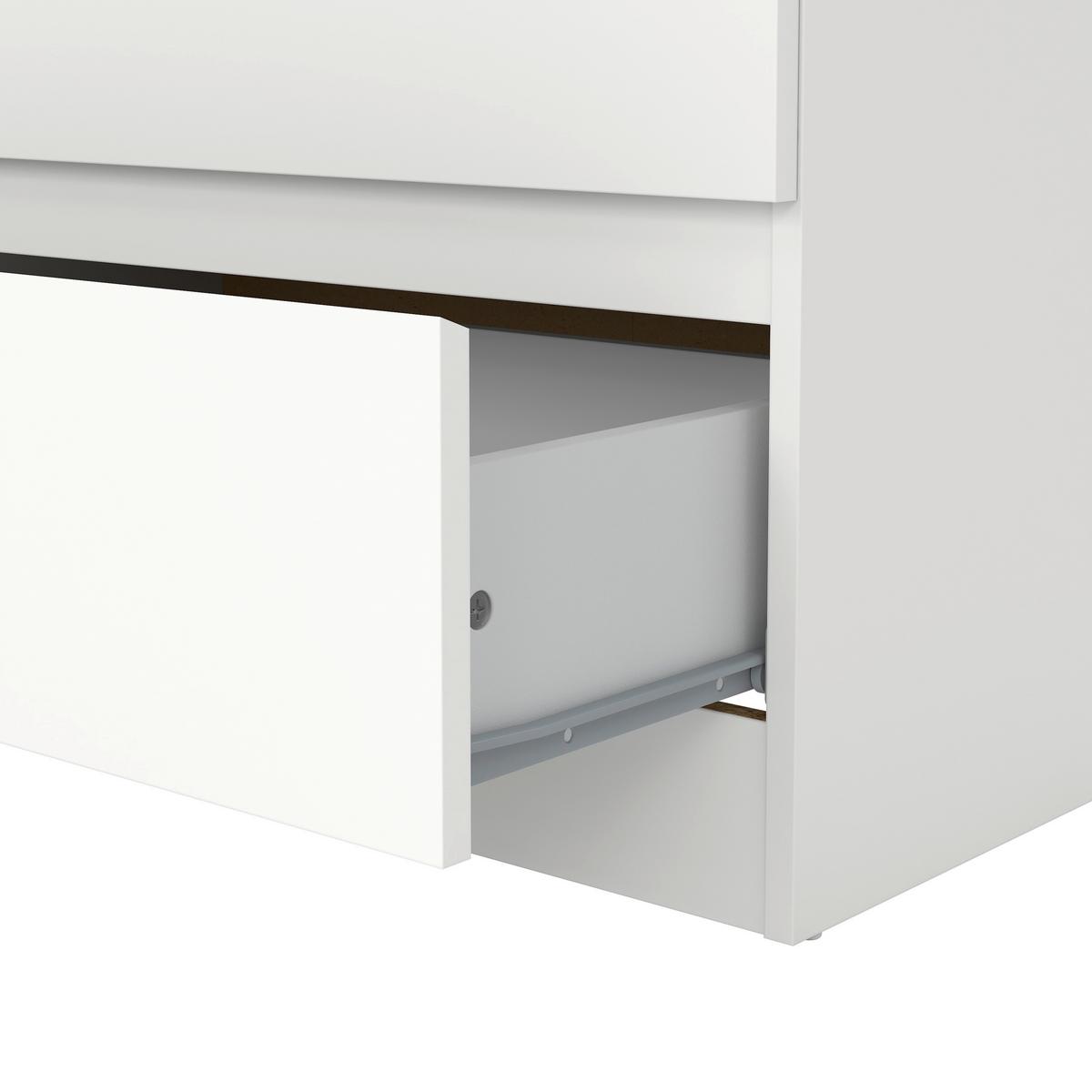 Komoda MARA 5 biela - bílá, Konvenční, dřevo (77/125/42cm) - Mömax