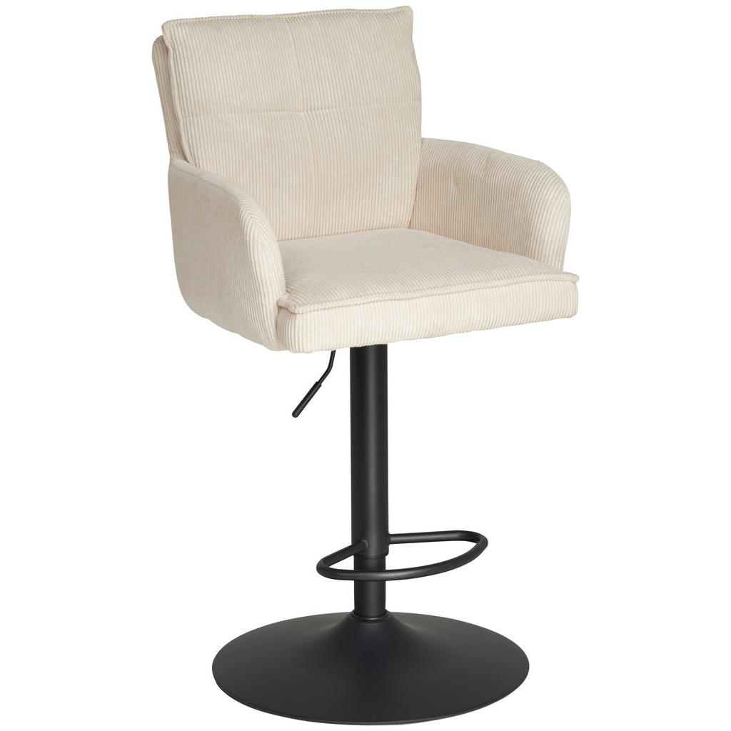 Barhocker Kai Beige Höhenverstellbar Mit Lehne