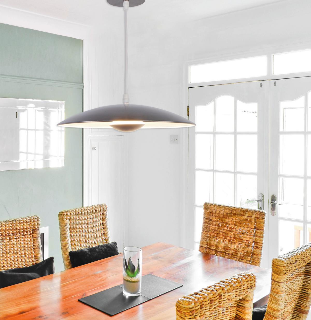 LED-Hängeleuchte Oslo H: 125 cm - Silberfarben, Design, Metall (34/125cm) - Näve