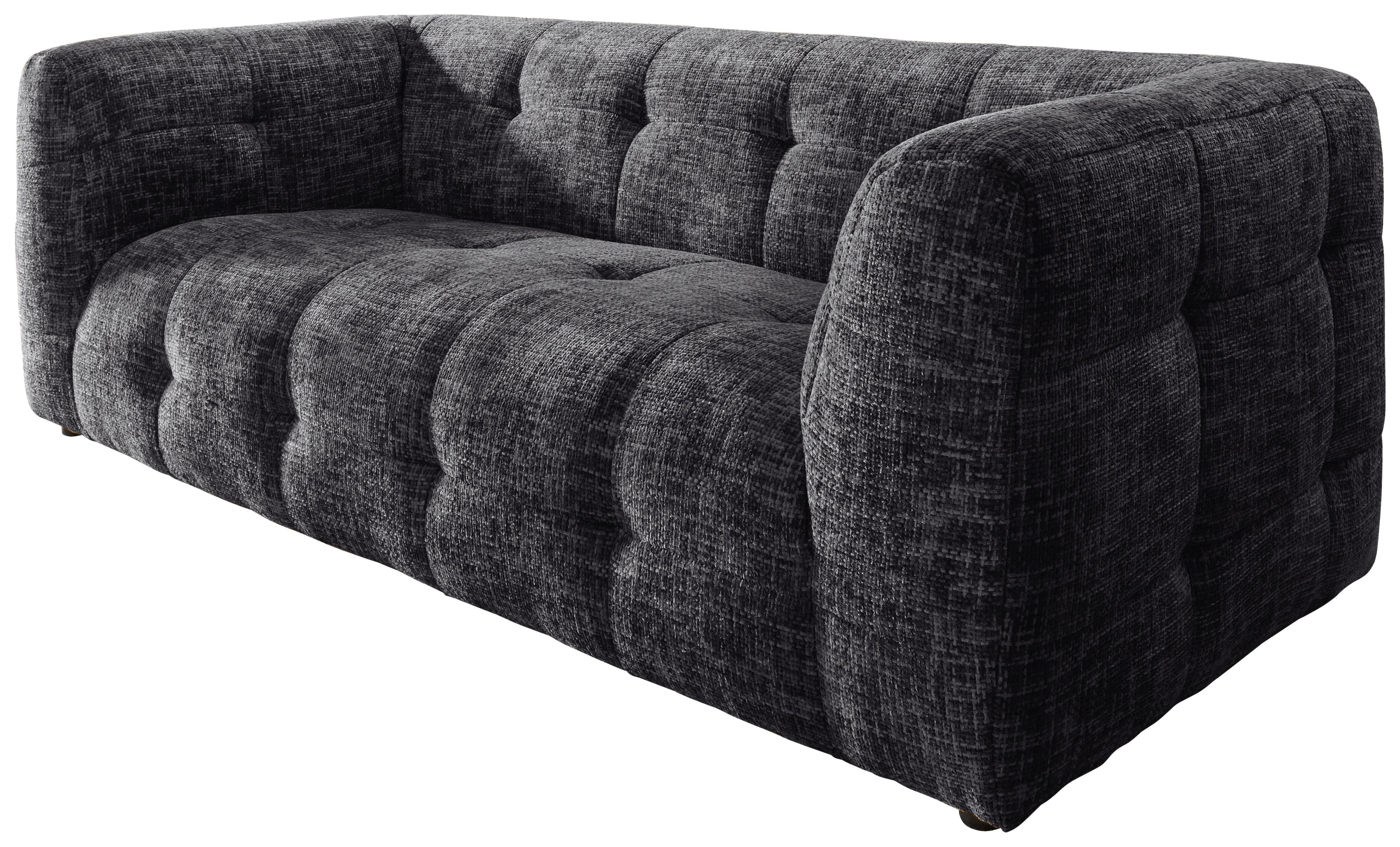 2,5-sitzer Velice, Schwarz B: 218 Cm - Schwarz, Design, Textil (218/72/95cm) - Livetastic