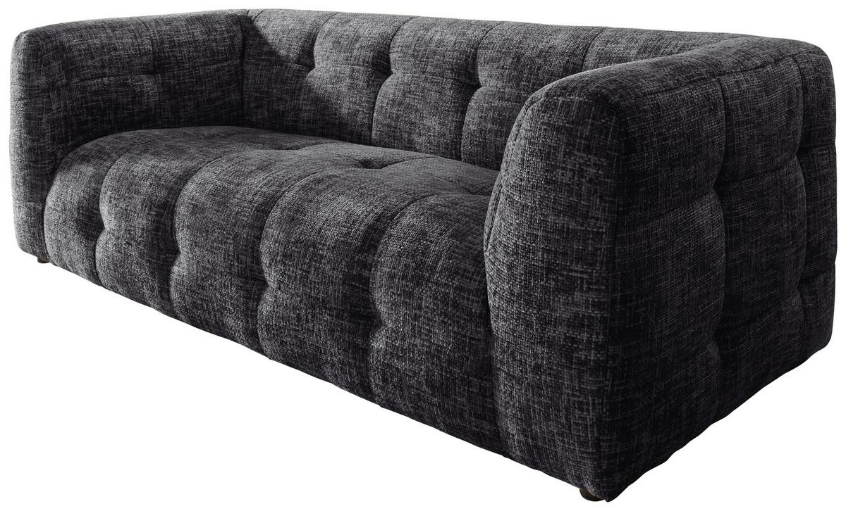 2,5-sitzer Velice, Schwarz B: 218 Cm - Schwarz, Design, Textil (218/72/95cm) - Livetastic