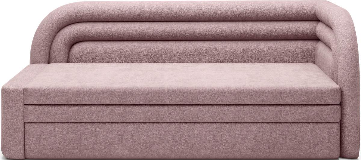 Récamiere Fabillo Rosa B: 223cm - Schwarz/Rosa, Design, Textil (223/80/86cm) - MID.YOU