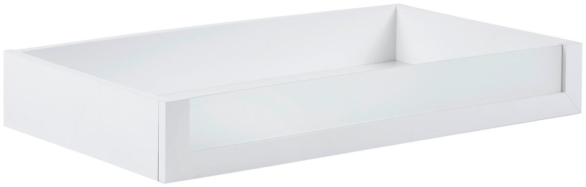 Schublade Unit Weiß Unit - Weiß, MODERN, Glas/Holzwerkstoff (83/12/45cm) - Ondega