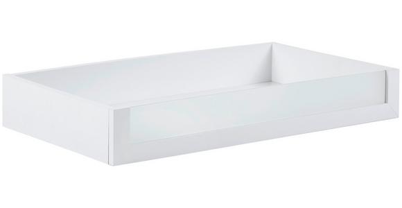 Schublade Unit Weiß Unit - Weiß, MODERN, Glas/Holzwerkstoff (83/12/45cm) - Ondega