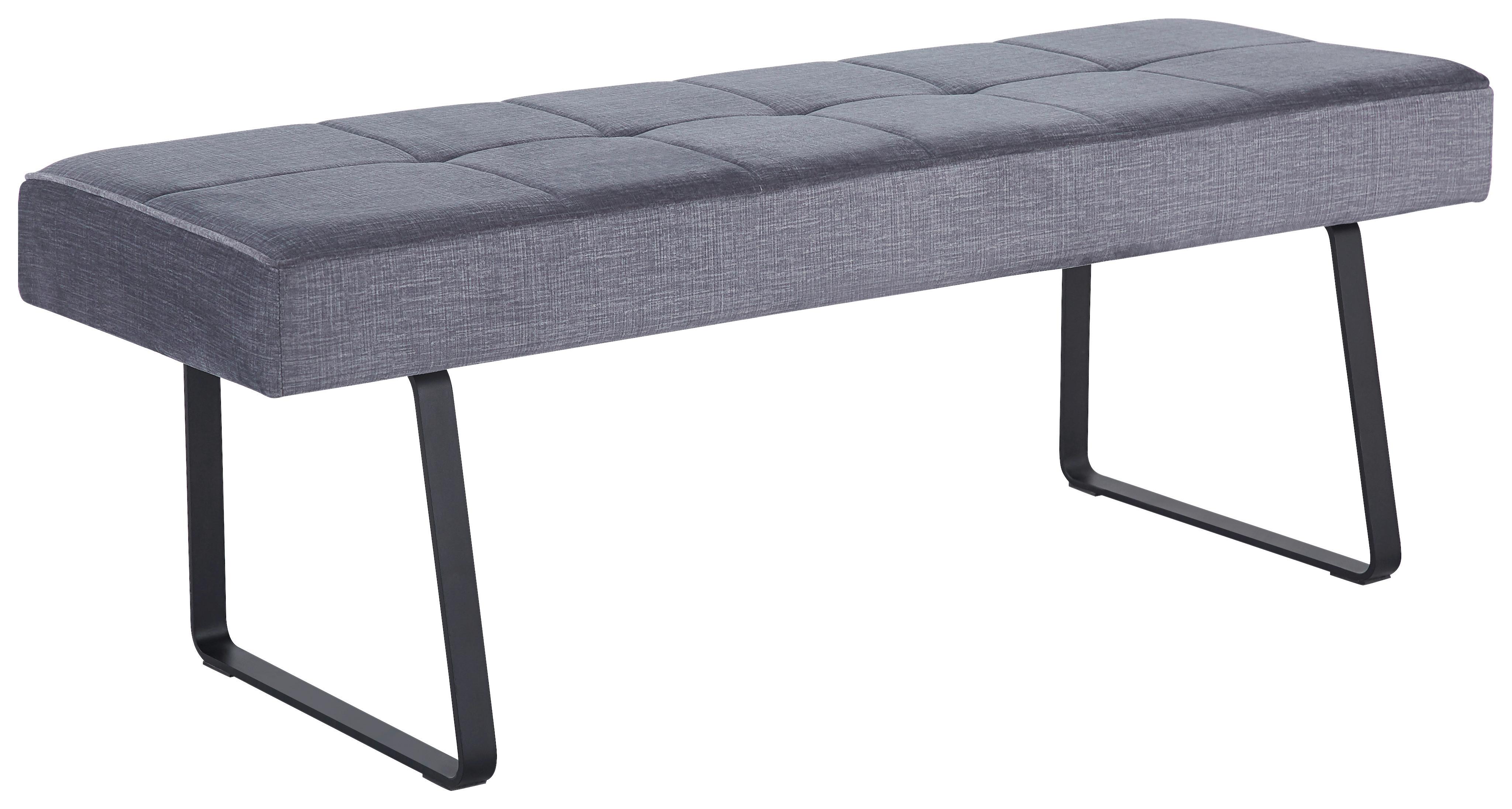Sitzbank Tilos Ohne Lehne Samt Hellbraun, B: 140 Cm - Hellbraun/Schwarz, KONVENTIONELL, Textil/Metall (140/49/47cm) - MID.YOU