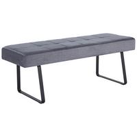 Sitzbank Tilos Ohne Lehne Samt Hellbraun, B: 140 Cm - Hellbraun/Schwarz, KONVENTIONELL, Textil/Metall (140/49/47cm) - MID.YOU