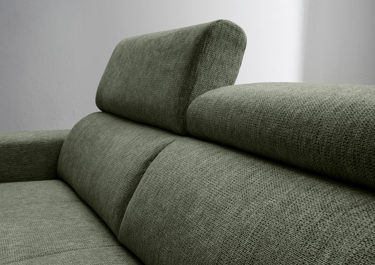 Ecksofa Intera Dunkelgrün S: 276x188 Cm - Dunkelgrün/Schwarz, KONVENTIONELL, Textil (276/188cm) - Livetastic