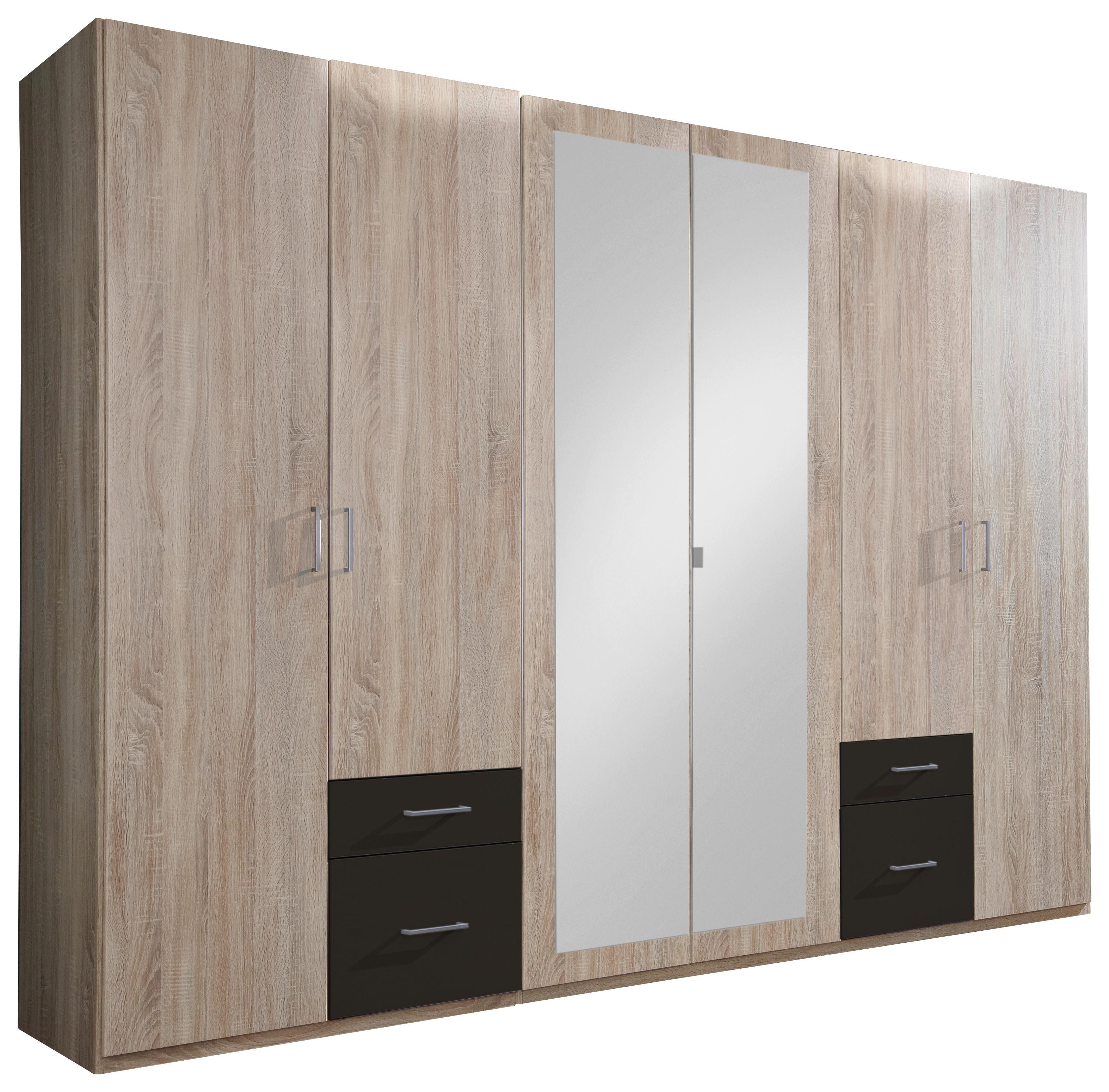 Spiegeltüren und Kleiderschrank mit Laden