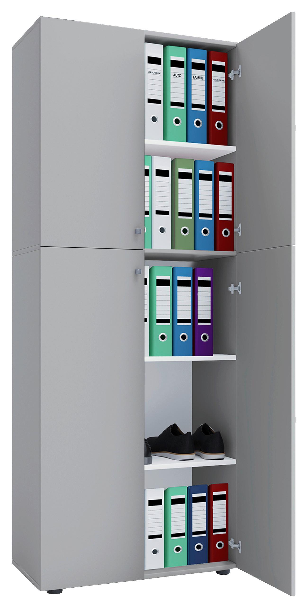 Großer Aktenschrank in Grau
