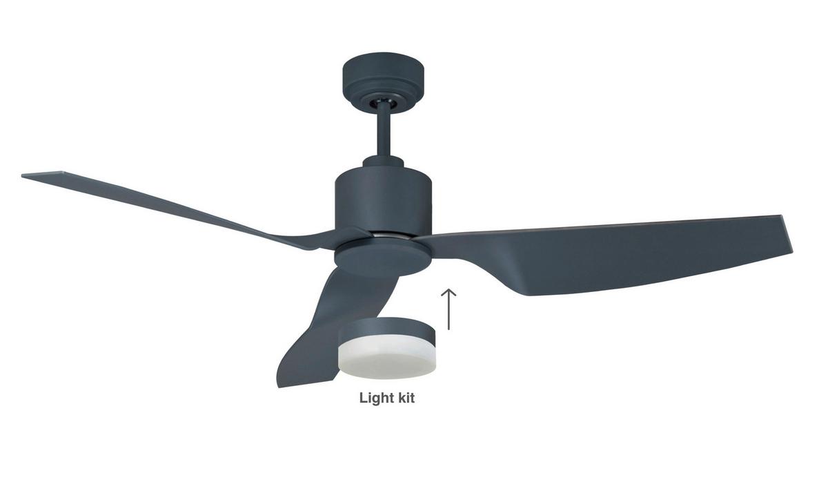 LED-Ergänzungs-Set für diverse Ventilatoren Anthrazit - Anthrazit, Basics, Metall (15/7cm) - P & B