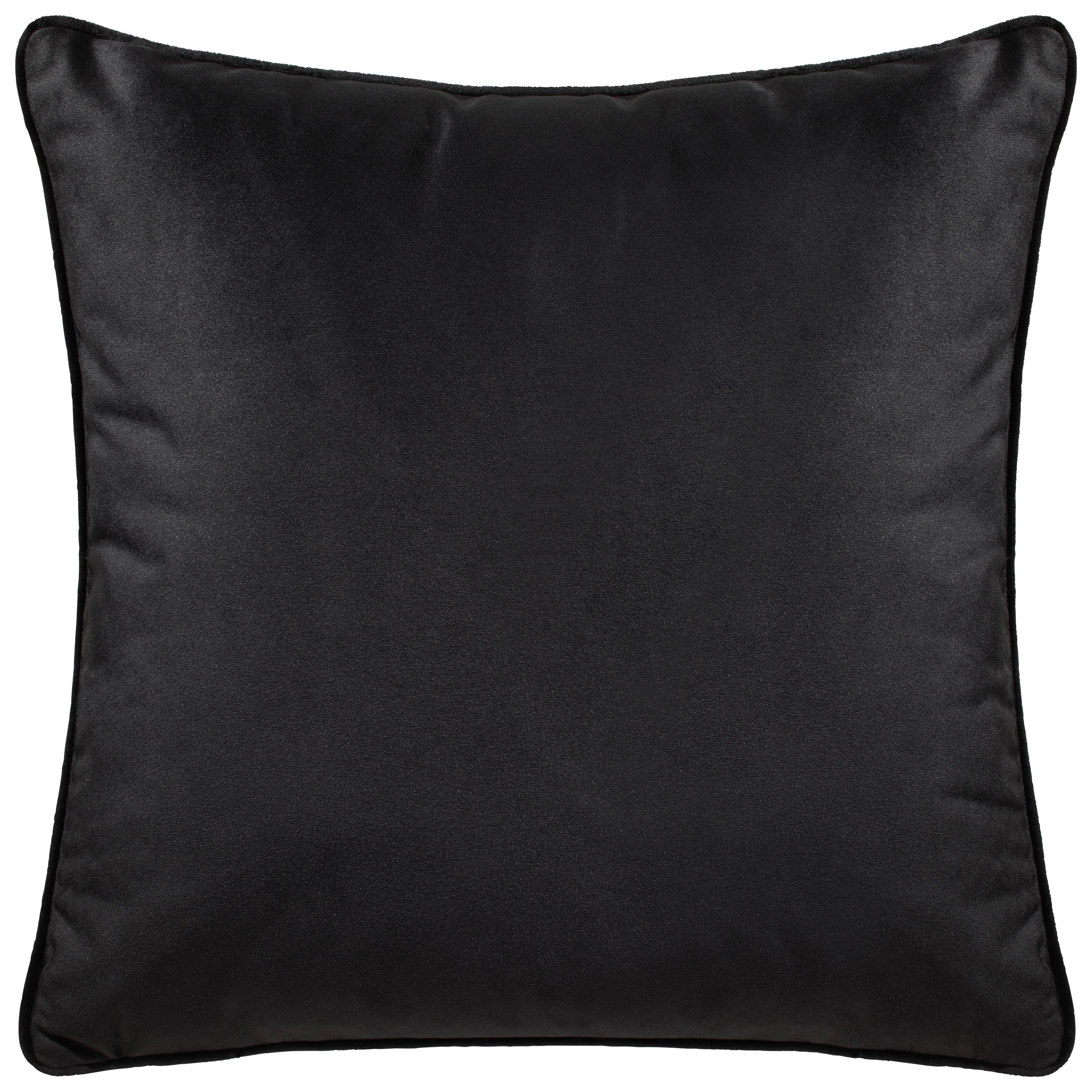 DEKORAČNÍ POLŠTÁŘ Viola, 45/45cm, černá - černá, Konvenční, textil (45/45cm) - Premium Living
