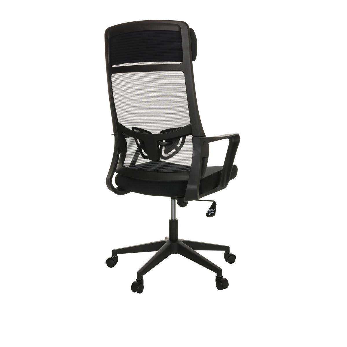 Drehstuhl Nekeo - Schwarz, Basics, Kunststoff/Textil (69/122-132/69cm) - MID.YOU