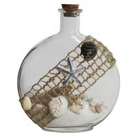 Dekofigur Flasche H: 16,5 Cm Aus Glas Für Indoor - Naturfarben, Basics, Glas/Naturmaterialien (13/16,5/5,5cm)