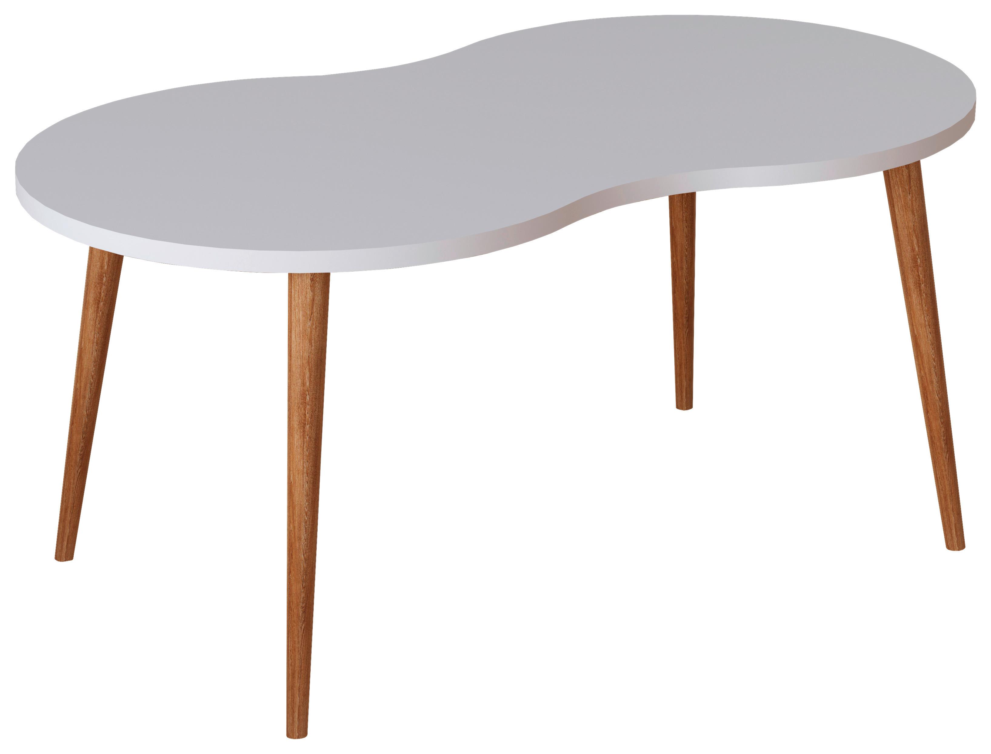 Couchtisch Barilo Weiß, Honigeiche Dekor L: 90cm - Honigeiche/Weiß, Design, Holzwerkstoff (90/41/42cm) - MID.YOU