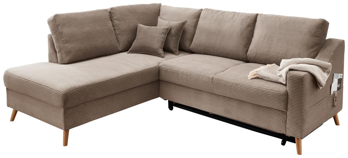 Ecksofa Valentina Graublau S: 200x230 Cm - Graublau/Naturfarben, MODERN, Textil (200/230cm) - Livetastic