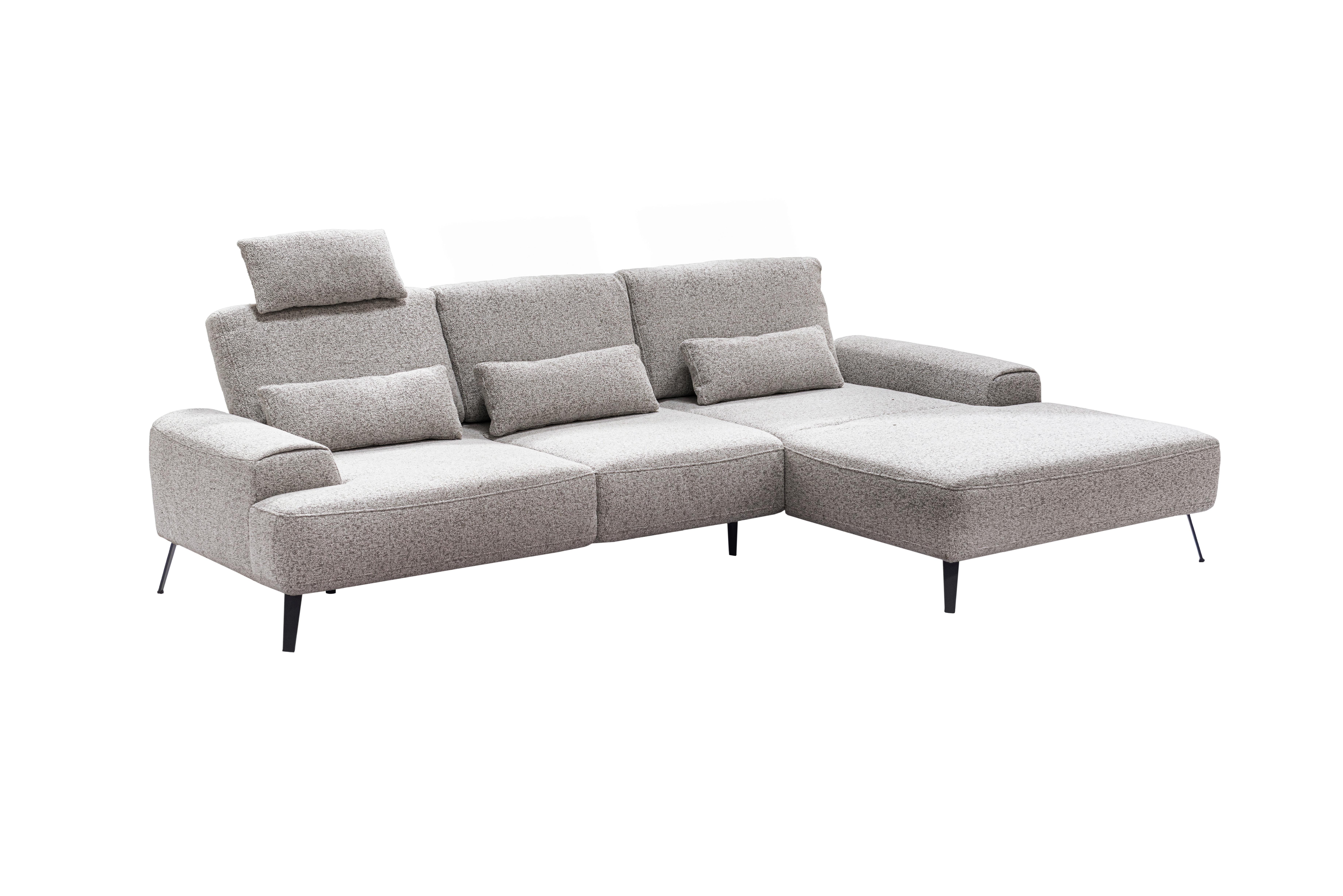 Ecksofa Astoria Beige S: 305x178 cm - Beige/Schwarz, Design, Textil (305/178cm) - Livetastic