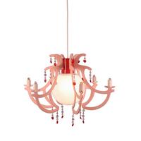 Kinderhängeleuchte 179 - Rosa/Weiß, Trend, Holz/Kunststoff (55/40cm) - Niermann
