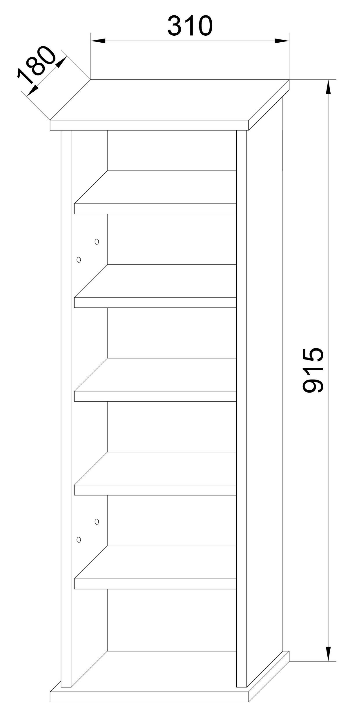 CD-Regal Tilano Anthrazit B: 31 cm - Anthrazit, Design, Glas/Holzwerkstoff (31/92/18cm) - MID.YOU