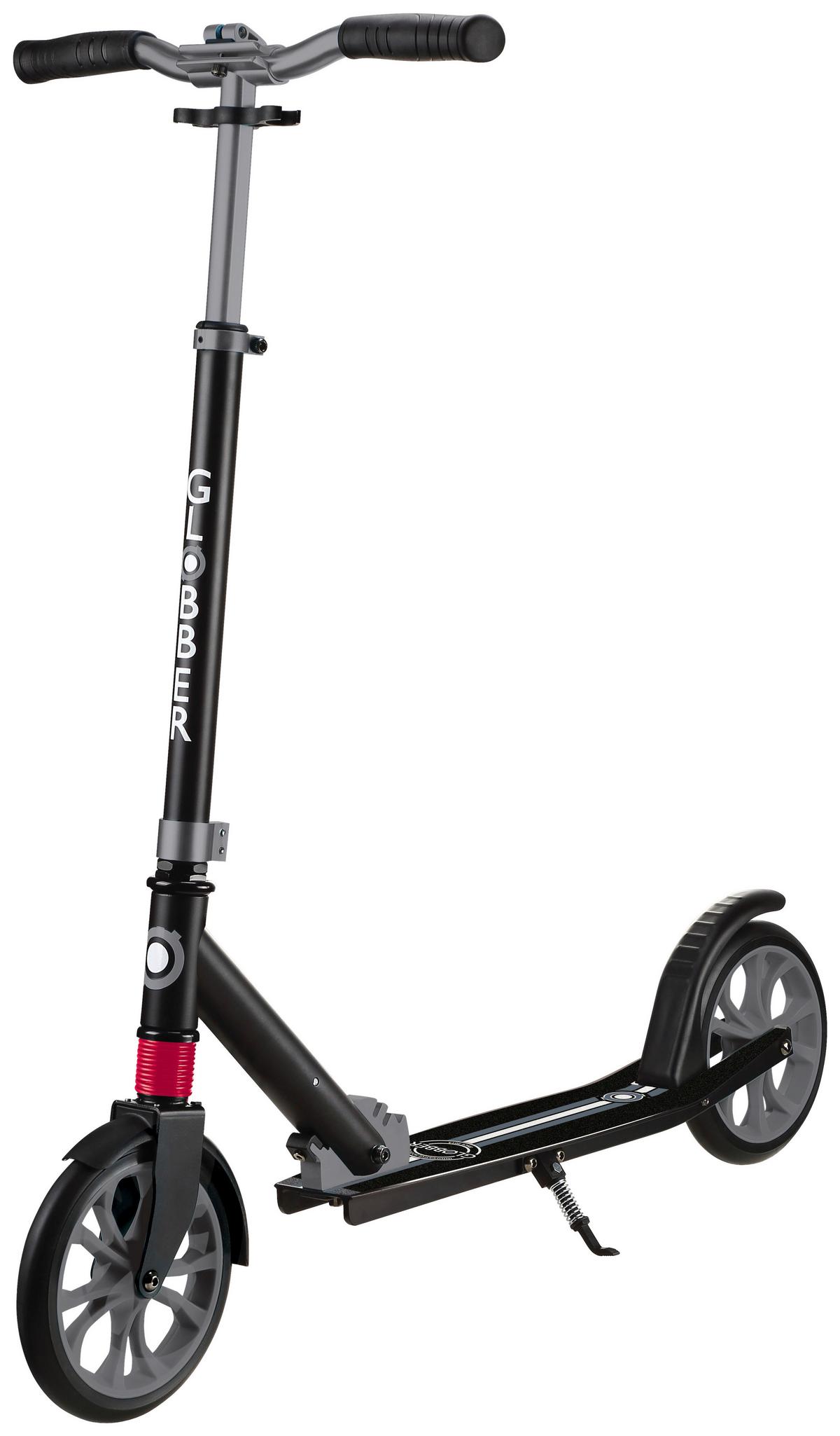 Scooter Globbernl Grau/Schwarz Ø 205 mm, klappbar - Schwarz/Grau, Basics, Metall (89/45/108cm)