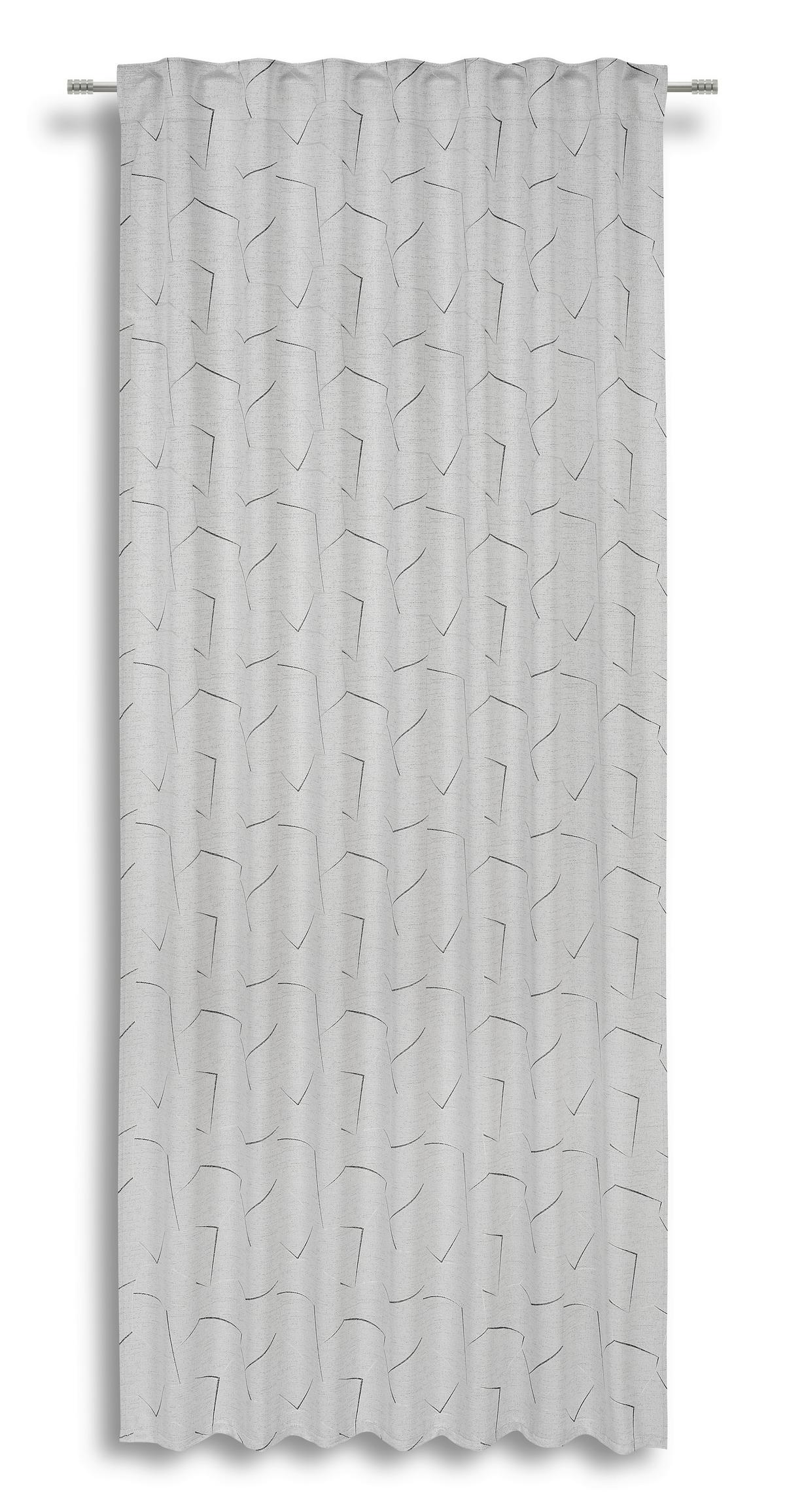 Vorhang mit Band Marga 140x245 cm Silberfarben - Silberfarben, MODERN, Textil (140/245cm) - Luca Bessoni