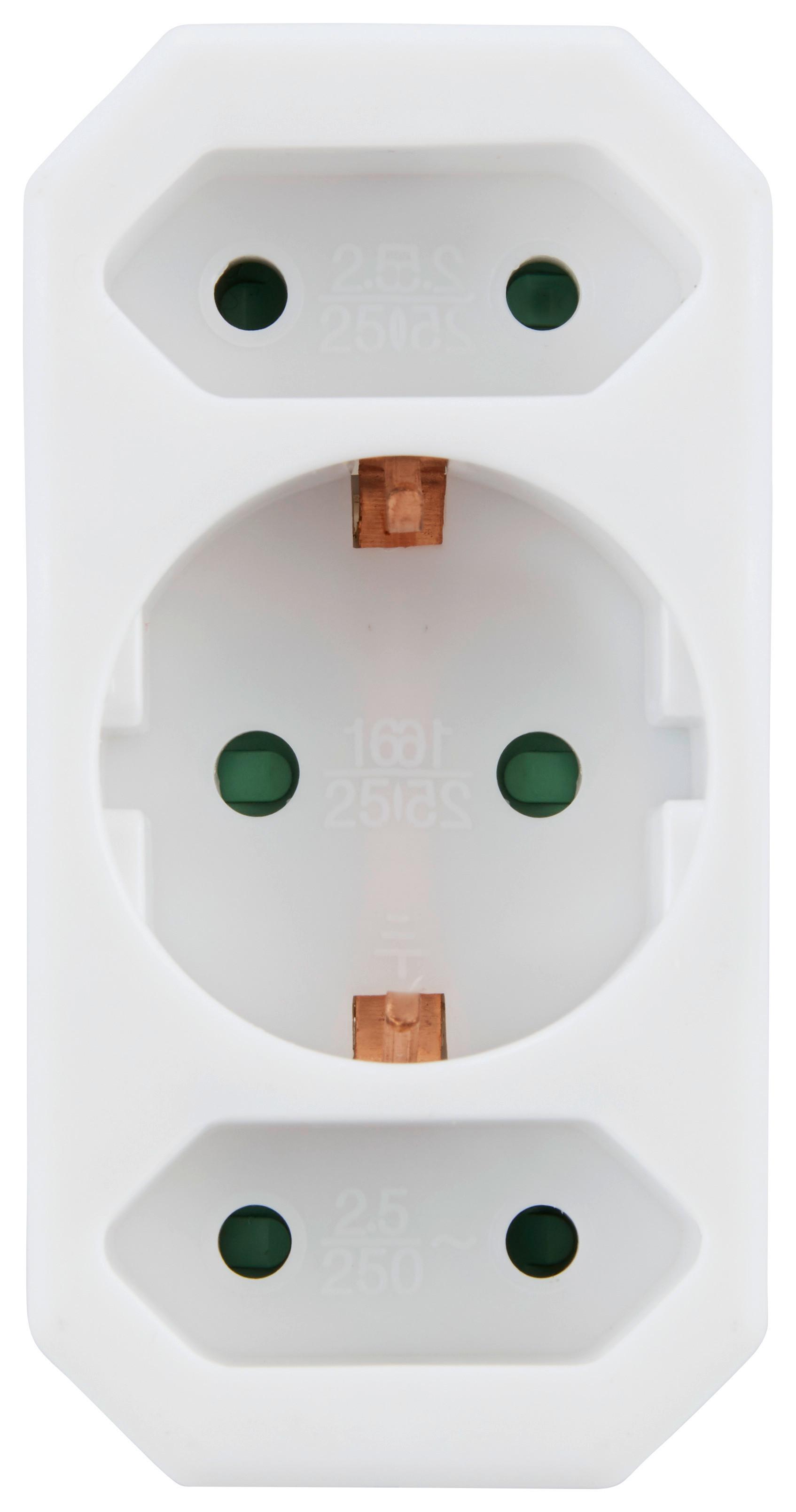 Mehrfachsteckdose 3-Fach Weiß mit Kinderschutz