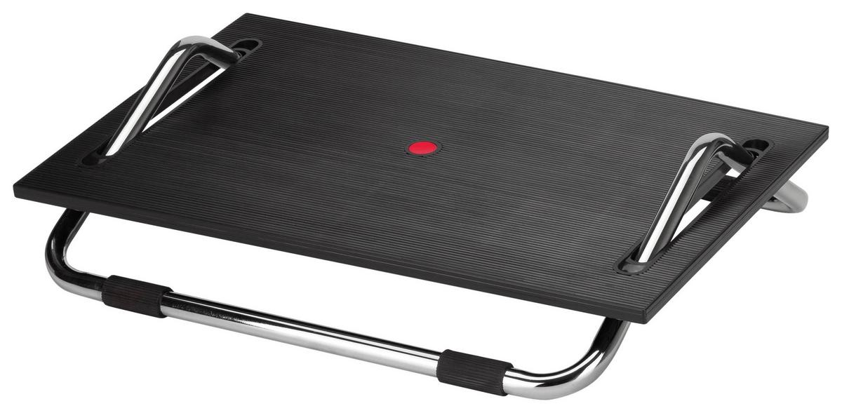 Fußstütze Podi Iii - Chromfarben/Schwarz, Basics, Kunststoff/Metall (48/15/40cm) - MID.YOU