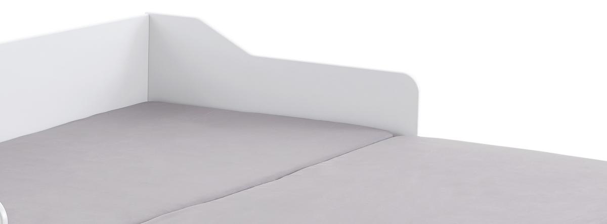 Tárolós Ágy Anna - bükkszínű/fehér, Modern, faalapú anyag/fa (90/200cm)