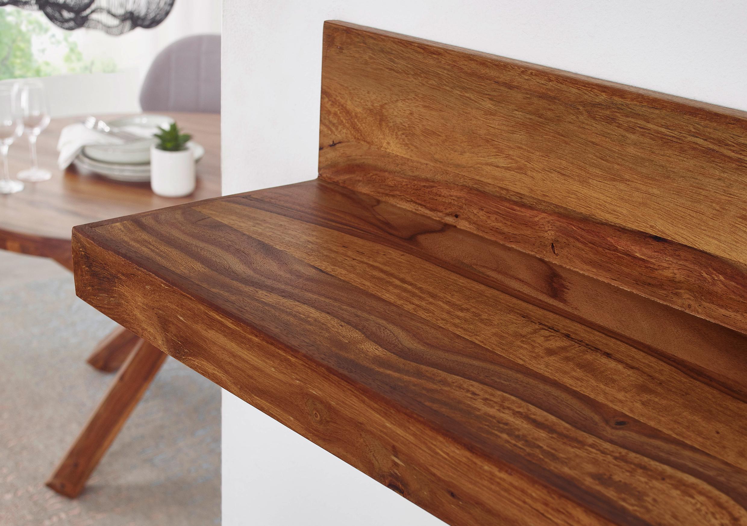 Wandregal MUMBAI mit 80 cm Breite aus Sheeshamholz