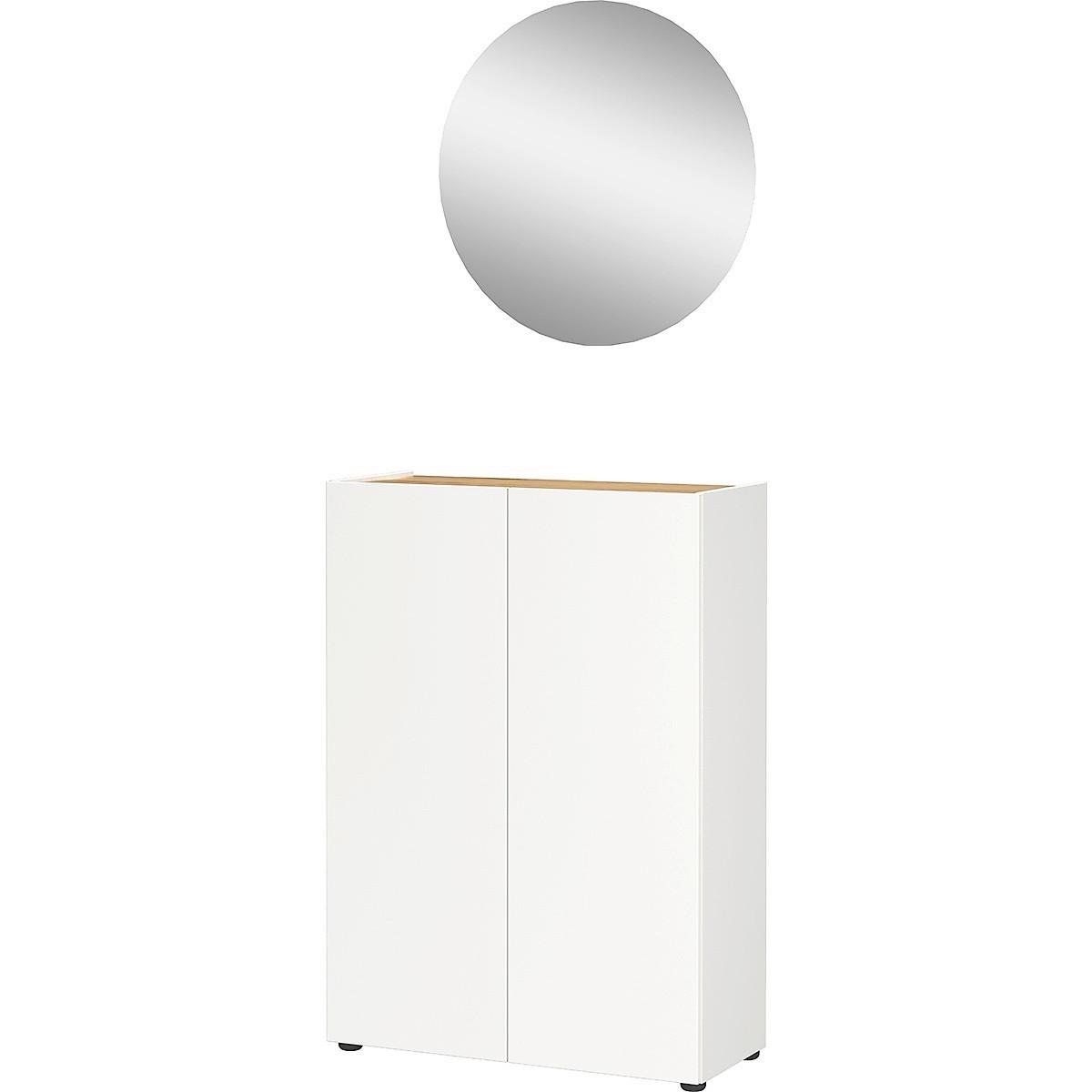 Garderobe Alviano Weiß/Eiche Dekor 3-Teilig