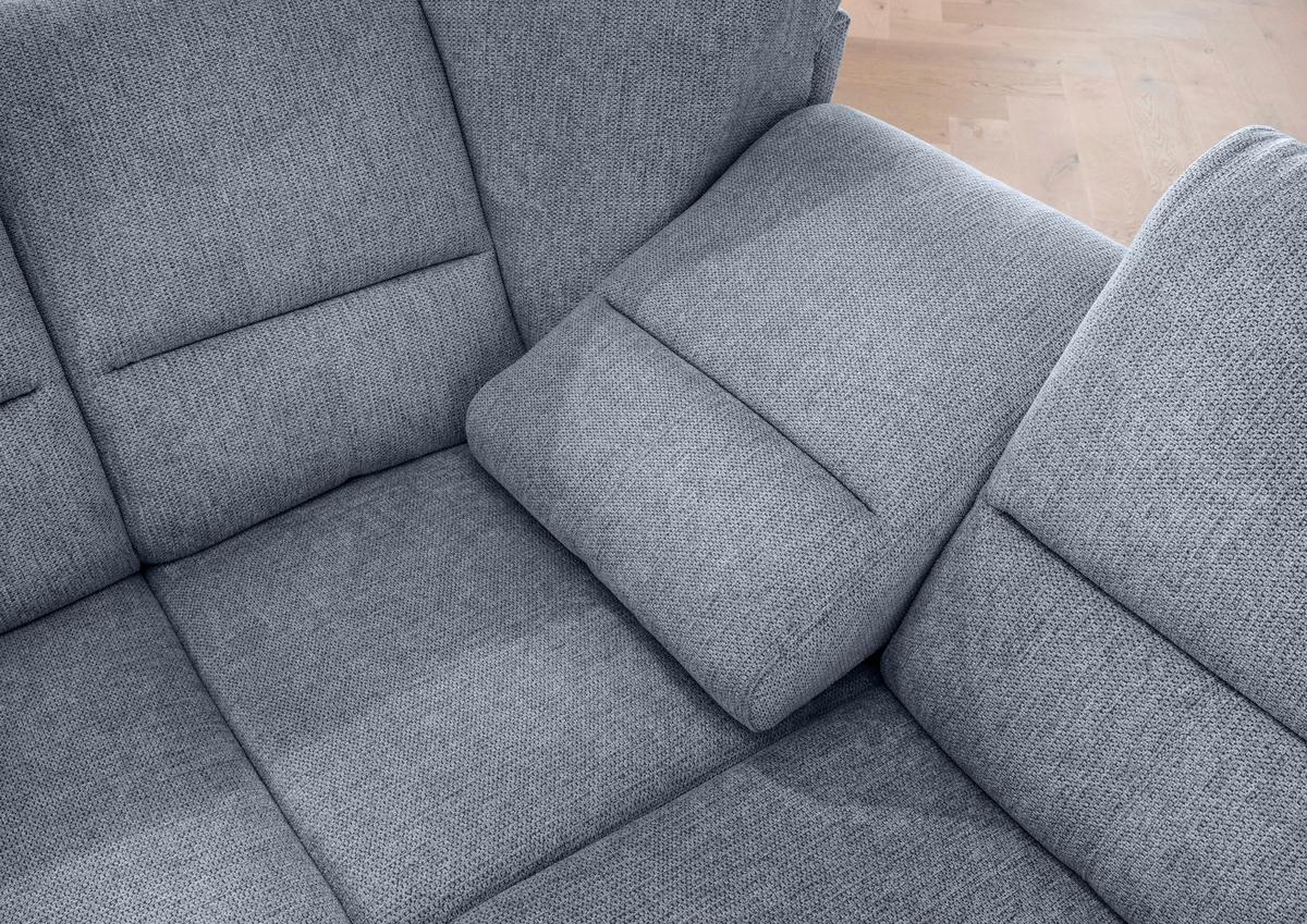 Ecksofa Parole Hellblau S: 236x275 Cm - Chromfarben/Hellblau, MODERN, Textil (236/275cm) - Livetastic