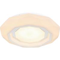 Led-deckenleuchte Sarah Ø 40 Cm Dimmbar+fernbedienung - Chromfarben/Weiß, MODERN, Kunststoff/Metall (40/8,5cm) - Luca Bessoni