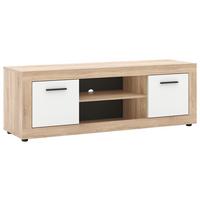 TV díl LUNA bílá/sonoma - bílá/černá, Design, kompozitní dřevo/plast (140/48/40cm) - MID.YOU