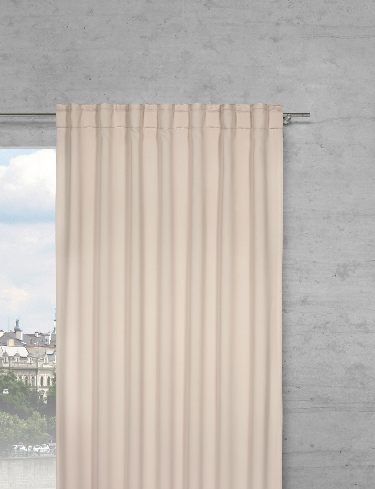 Zatemňovací záves Riccardo, 140/245cm, béžová - béžová, Modern, textil (140/245cm) - Premium Living