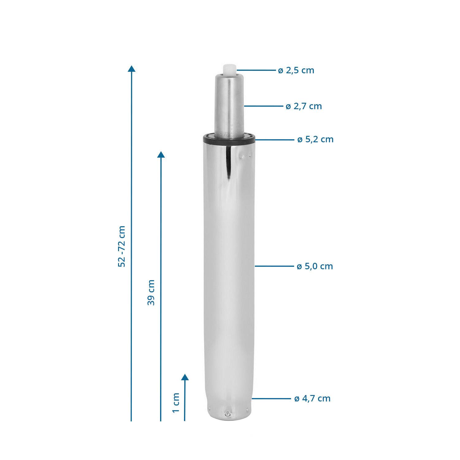 Zubehör Für Bürohocker Gf-Xxl - Chromfarben, Basics, Metall (5,2/52-72/5,2cm) - MID.YOU