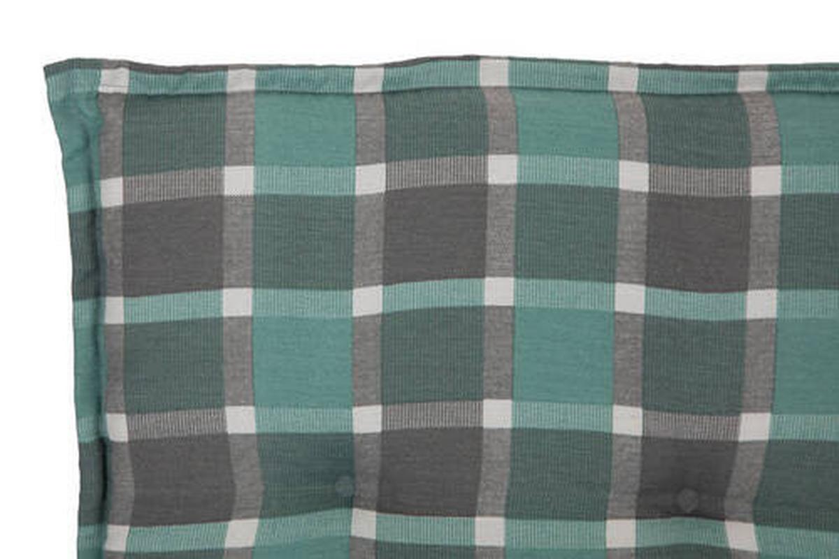 Auflage für Sessel Büsum 100x50x6 cm Grau / Türkis - Türkis/Grau, Basics, Textil (100/50/6cm) - Gardenson