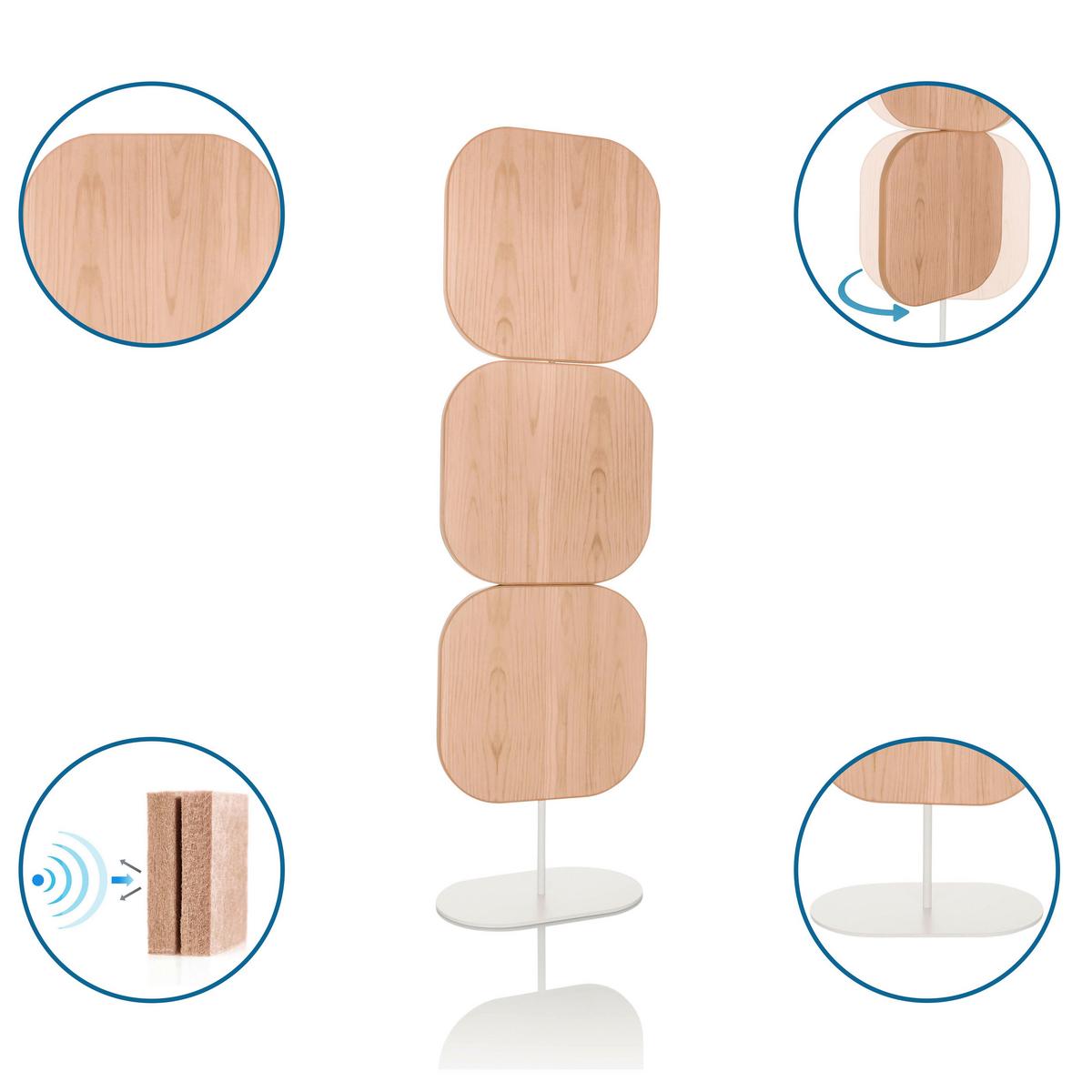 Trennwand Flexmiut W - Beige, Basics, Kunststoff/Metall (50/175/30cm) - MID.YOU