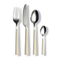 Besteckset 16-Teilig für 4 Personen - Silberfarben/Creme, Basics, Metall - Echtwerk