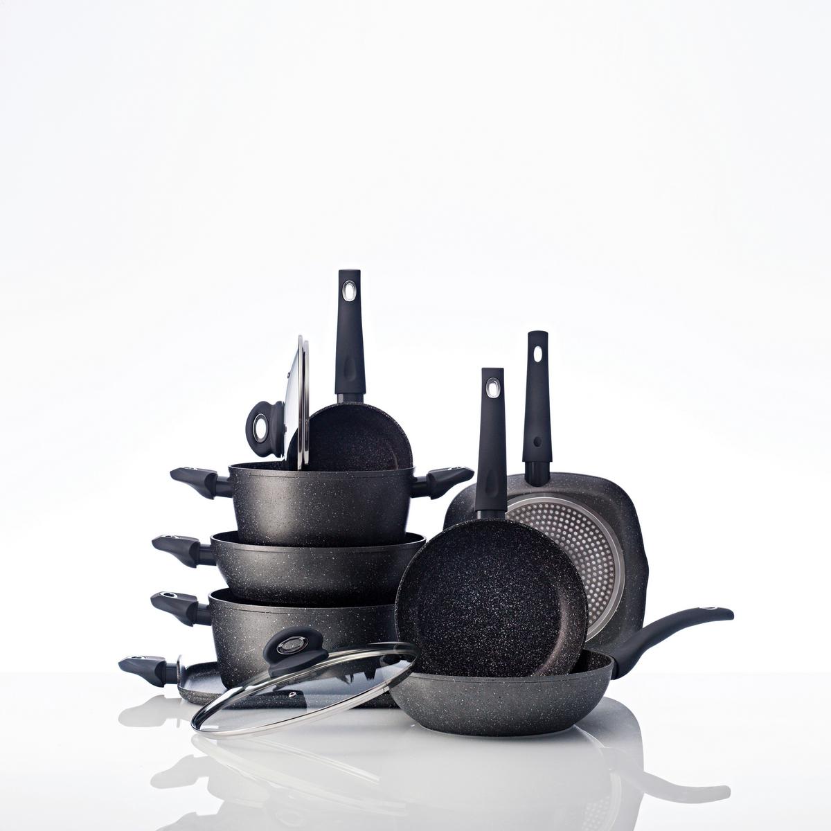 Bratpfanne Orion D: 28 cm Aluminium Antihaftbeschichtet - Dunkelgrau, Basics, Kunststoff/Metall (28cm)