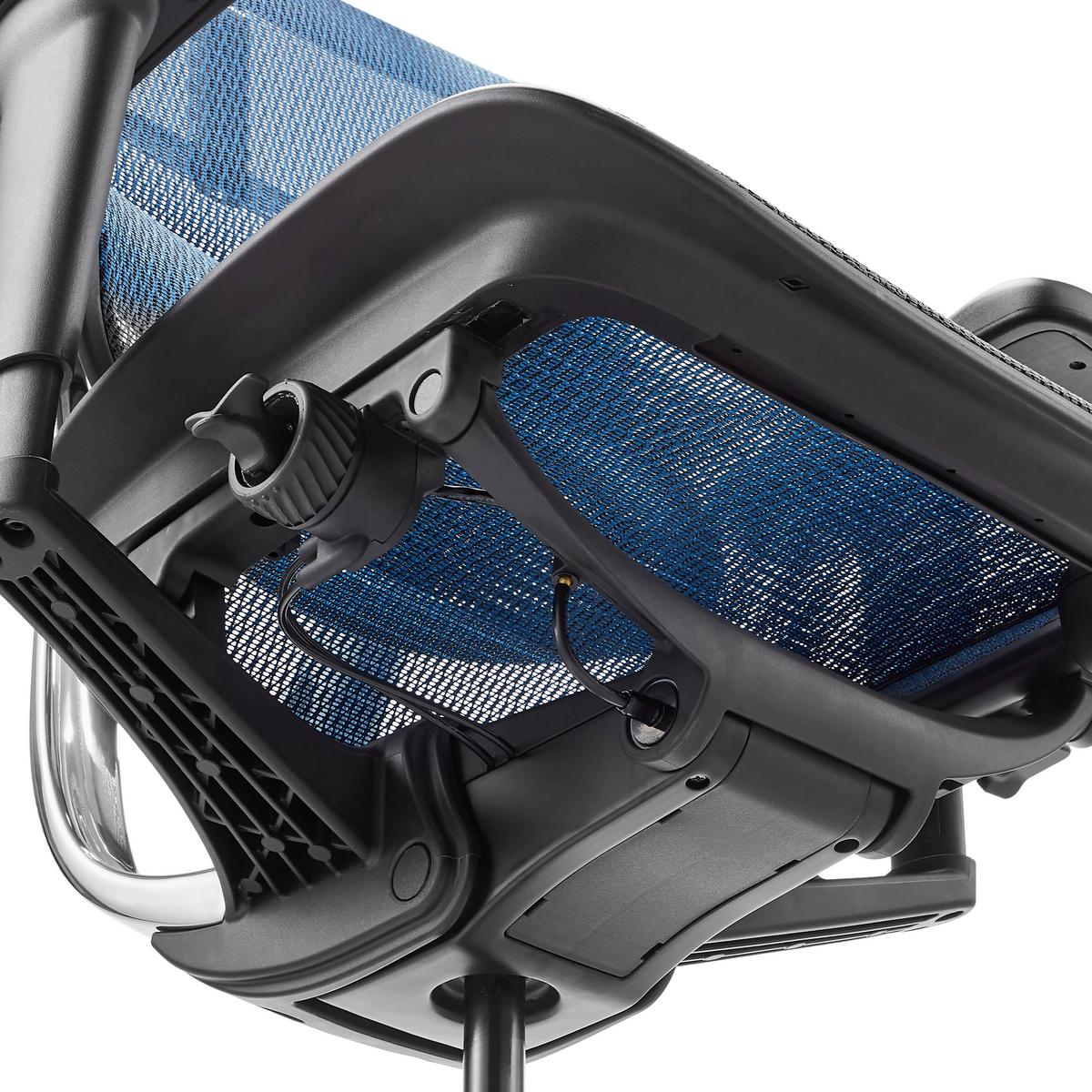 Drehstuhl Ergohuman Ultra Gen Blau B: 65cm - Blau/Silberfarben, MODERN, Kunststoff/Textil (65/132/60cm) - MID.YOU