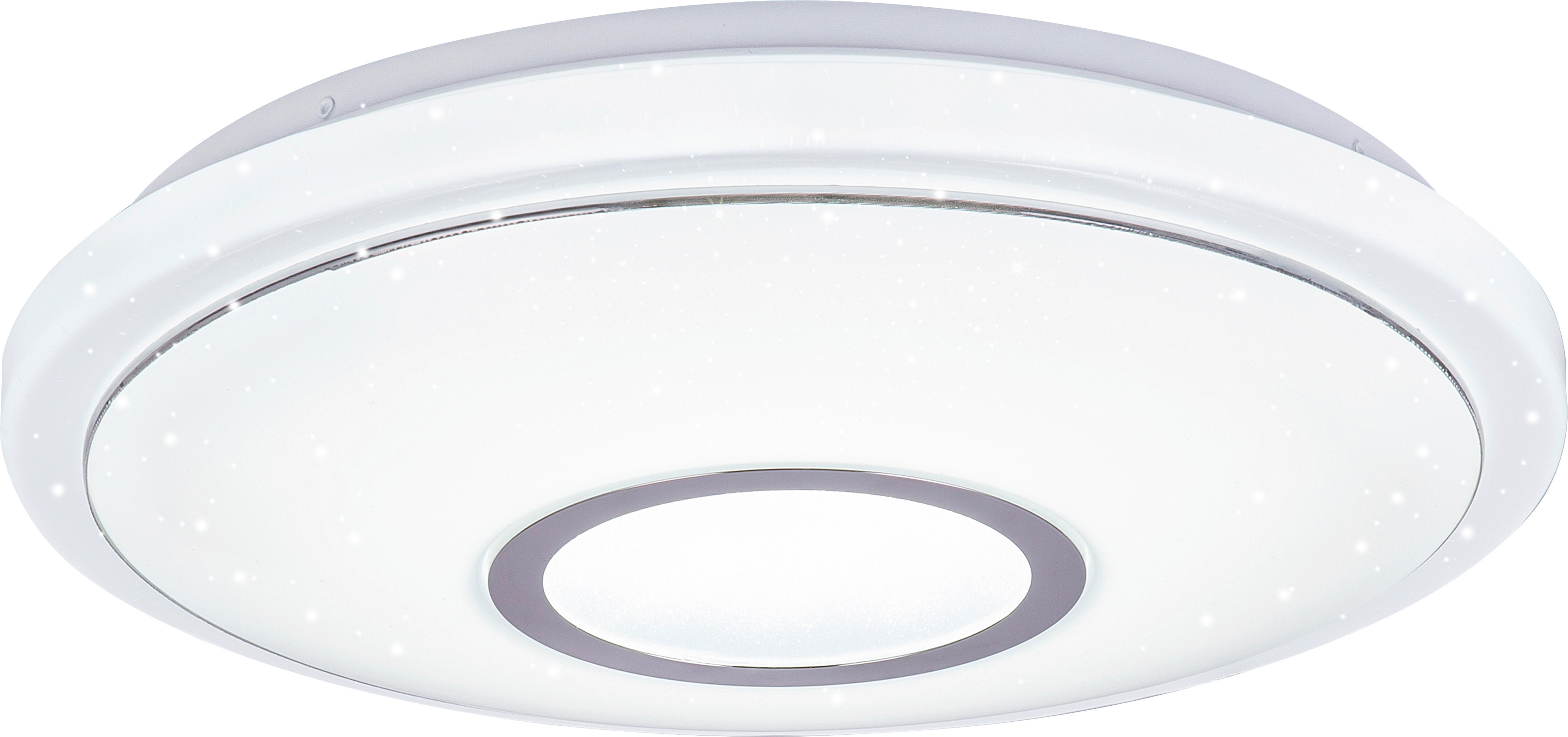 LED stropné svietidlo Ross Ø 40cm, 16 Watt - biela, Konventionell, kov/plast (40/9cm) - Premium Living